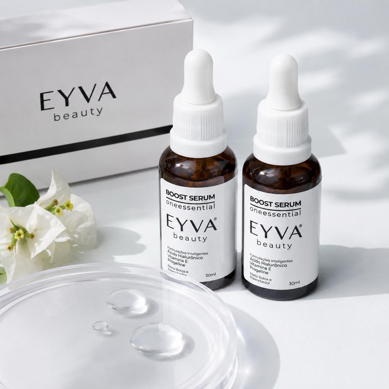 Séruns EYVA Efeito Botox em composição de laboratório